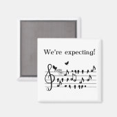 Aimant inséparables, s'attendant à un ajout à la famille  (Recto/Verso)