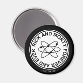 Aimant Insigne atomique Rick et Morty pour toujours et ja (Recto/Verso)