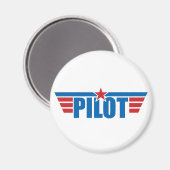 Aimant Insigne d'ailes du pilote - Aviation (Recto/Verso)