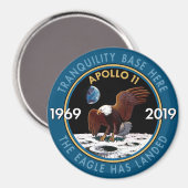 Aimant Insigne de mission du 50e anniversaire d'Apollo 11 (Recto/Verso)