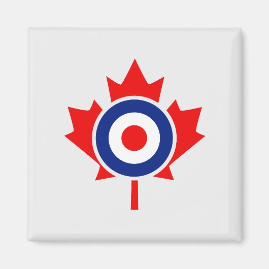 Aimant Insigne de morue de la feuille d'érable canadienne (Devant)