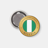 Aimant Insigne du drapeau nigérian (Recto/Verso)