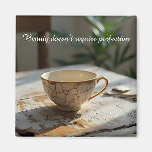 Aimant inspirant tasse à thé cassée