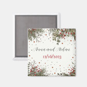 Aimant Inspiration de mariage d'hiver Élégant Moderne (Recto/Verso)