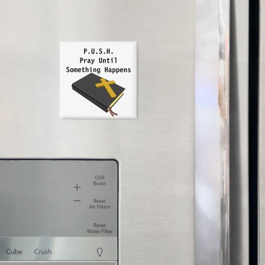 Aimant Inspiration de prière PUSH (In situ (réfrigérateur))