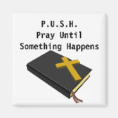 Aimant Inspiration de prière PUSH (Devant)