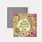 Aimant Inspiration Floral Joli Miracles Citation Inspirat (Recto/Verso)