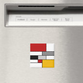 Aimant Inspiration mondrienne colorée (In Situ (Lave-vaisselle))