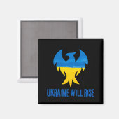 Aimant Inspiration Phoenix Rising Ukraine couleurs (Recto/Verso)