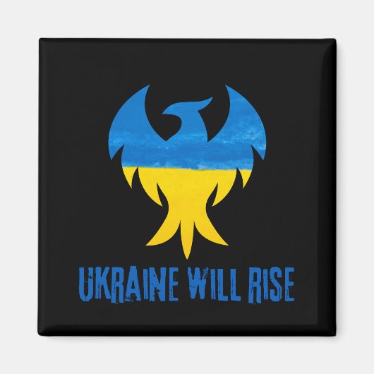 Aimant Inspiration Phoenix Rising Ukraine couleurs (Devant)
