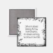 Aimant Inspirational Learning to dance in the Rain Citati (Recto/Verso)