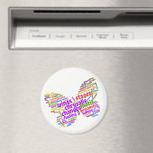 Aimant Inspirationnel Elegant Papillon Cloud (In Situ (Lave-vaisselle))