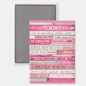 Aimant inspirationnel et motivationnel de Words (Recto/Verso)