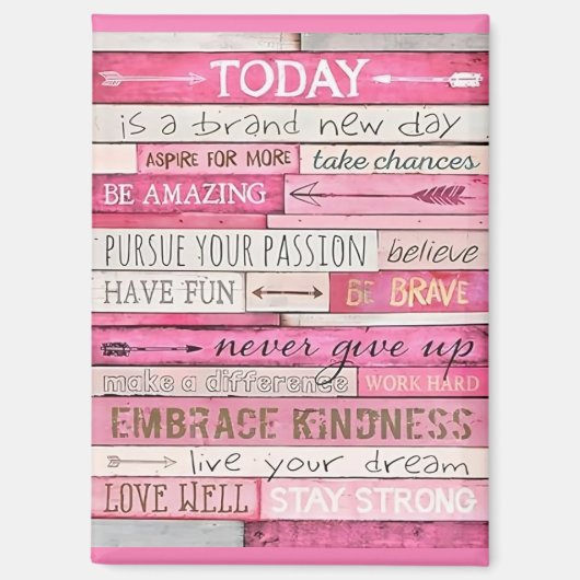 Aimant inspirationnel et motivationnel de Words (Recto)