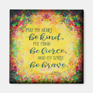 Aimant Inspirationnel tendance type Fierce Brave Inspiriv