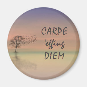 Aimant inspiré de modèle de la citation CARPE DI