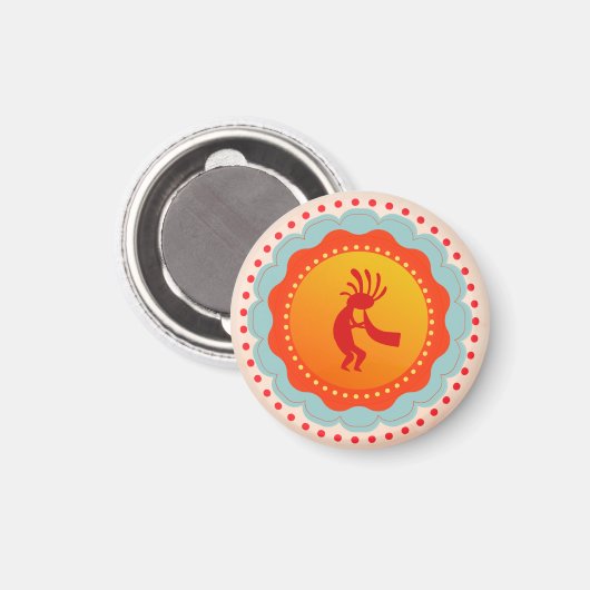 Aimant Inspiré Kokopelli Sud-Ouest (Recto/Verso)