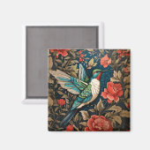 Aimant Inspiré par l'élégant colibri William Morris volan (Recto/Verso)