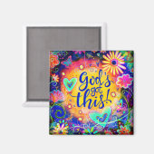 Aimant Inspirer Dieu a eu cette jolie Inspirivité tendanc (Recto/Verso)