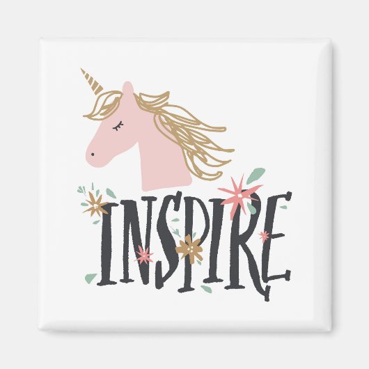 Aimant Inspirer | Gold Mane Unicorn (Devant)