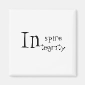 Aimant Inspirer l'aimant de devis d'intégrité (Devant)