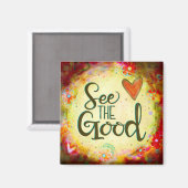 Aimant Inspirer Voir le bon joli Coeur Inspirivity (Recto/Verso)