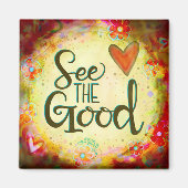 Aimant Inspirer Voir le bon joli Coeur Inspirivity (Devant)