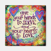 Aimant Inspiribilité des devis de la main de service (Devant)