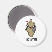 Aimant Insta-yam Funny Social Media Veggie Pun (Recto/Verso)