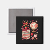 Aimant Institutrice Coquette École Saint-Valentin Arcs Li (Recto/Verso)