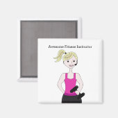 Aimant Instructeur de conditionnement physique génial (Recto/Verso)