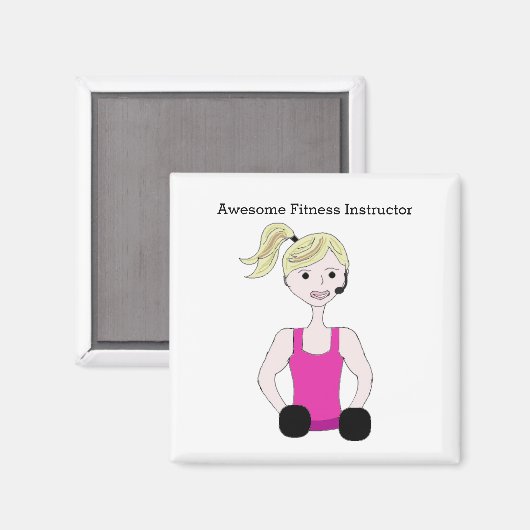 Aimant Instructeur de conditionnement physique génial (Recto/Verso)