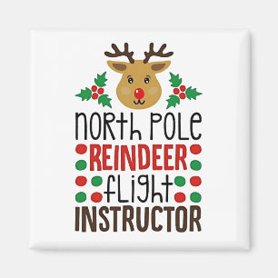 Aimant Instructeur de vol de rennes du pôle Nord Noël