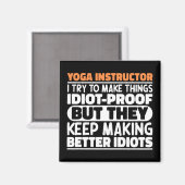 Aimant Instructeur De Yoga J'Essaie De Faire Des Choses D (Recto/Verso)