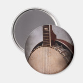 Aimant Instrument à cordes - Un banjo typique (Recto/Verso)