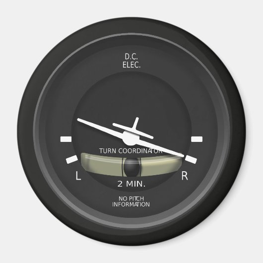 Aimant Instrument de coordination de virage des aéronefs (Devant)