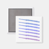 Aimant Instrument de musique fluide bleu rose violet (Recto/Verso)