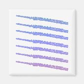 Aimant Instrument de musique fluide bleu rose violet (Devant)