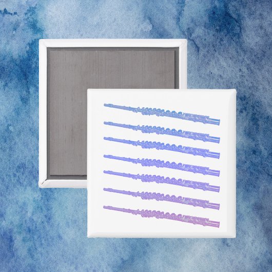 Aimant Instrument de musique fluide bleu rose violet