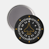 Aimant Instrument de vol Compteur d'aéronef (Recto/Verso)