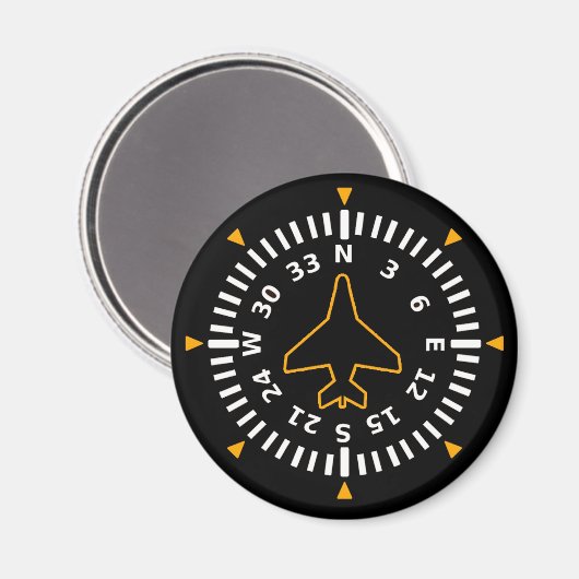 Aimant Instrument de vol Compteur d'aéronef (Recto/Verso)