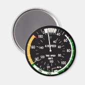 Aimant Instrument de vol indicateur de vitesse de l'aéron (Recto/Verso)