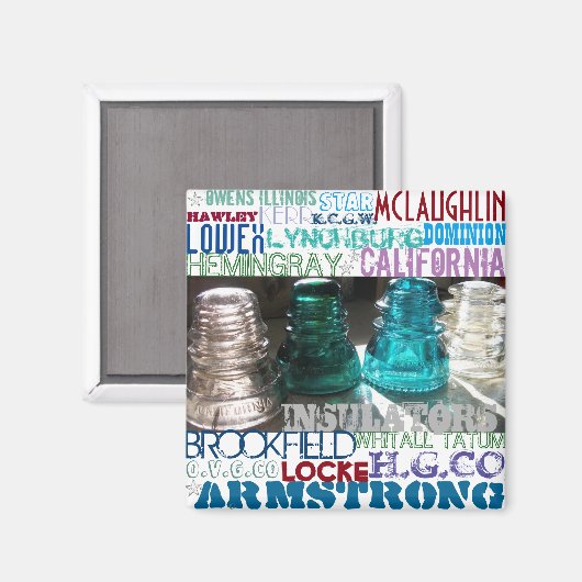 Aimant Insulateurs en verre Magazine d'histoire TELECOM (Recto/Verso)