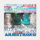 Aimant Insulateurs en verre Magazine d'histoire TELECOM (Devant)