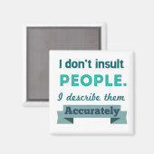 Aimant Insulter les gens (Recto/Verso)