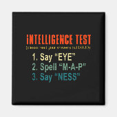 Aimant Intelligence Test Adult Humor Funny Sarcasm Graphi (Devant)
