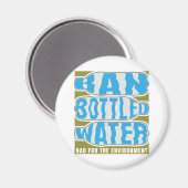Aimant Interdire l'eau embouteillée (Recto/Verso)