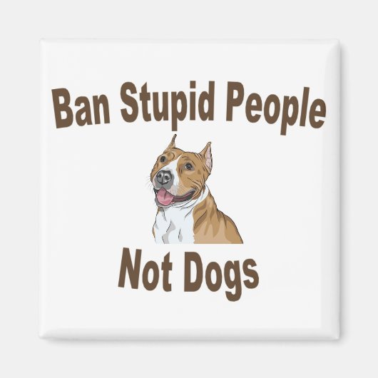 Aimant Interdire les gens imbéciles (Devant)