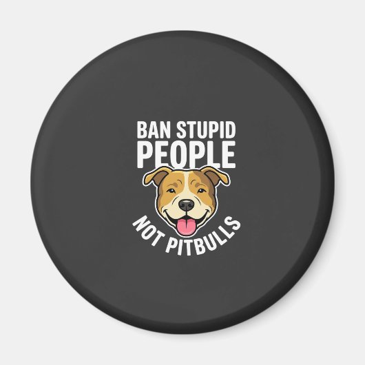 Aimant Interdire les gens stupides pas Pitbulls Chien (Devant)