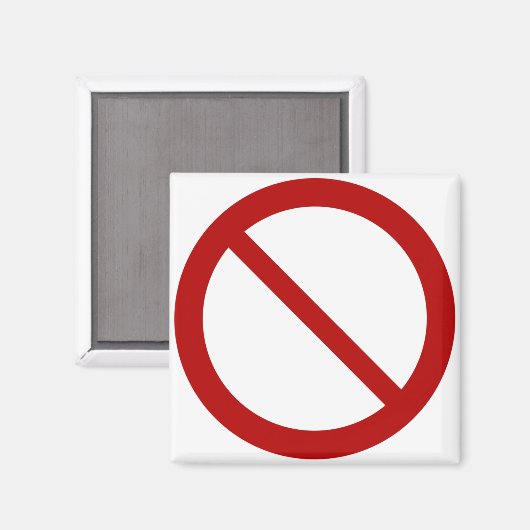 Aimant Interdire ou interdire le symbole (Recto/Verso)